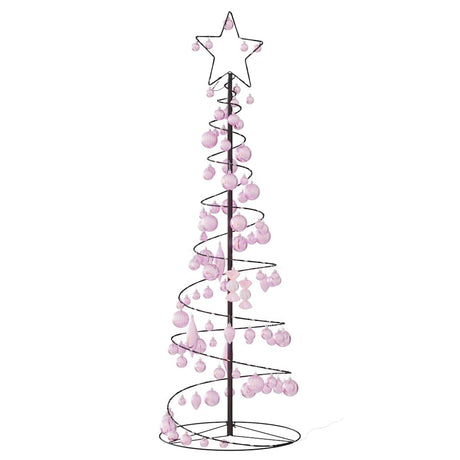 Kerstboom lichtkegel met kerstballen 100 LED's warmwitte 150 cm - AllerleiShop