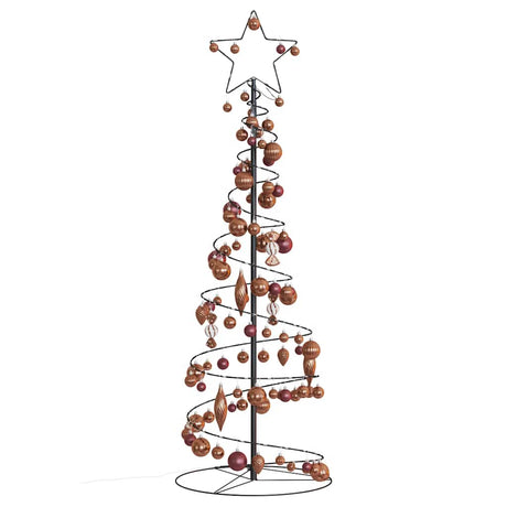 Kerstboom lichtkegel met kerstballen 100 LED's warmwitte 150 cm - AllerleiShop