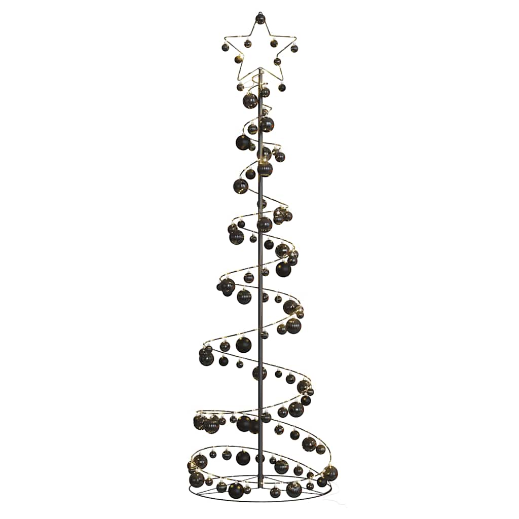 Kerstboom lichtkegel met kerstballen 120 LED's warmwitte 180 cm - AllerleiShop