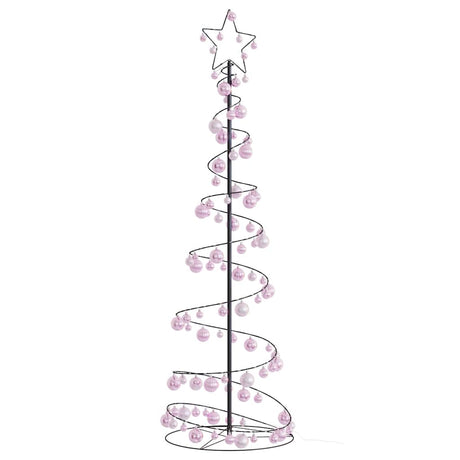 Kerstboom lichtkegel met kerstballen 120 LED's warmwitte 180 cm - AllerleiShop