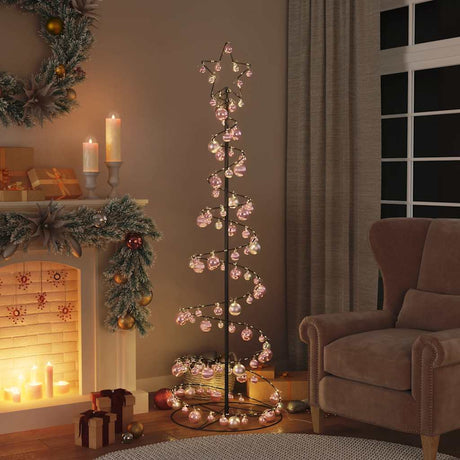 Kerstboom lichtkegel met kerstballen 120 LED's warmwitte 180 cm - AllerleiShop