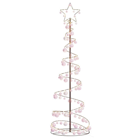 Kerstboom lichtkegel met kerstballen 120 LED's warmwitte 180 cm - AllerleiShop