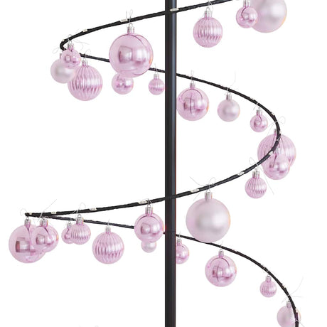 Kerstboom lichtkegel met kerstballen 120 LED's warmwitte 180 cm - AllerleiShop