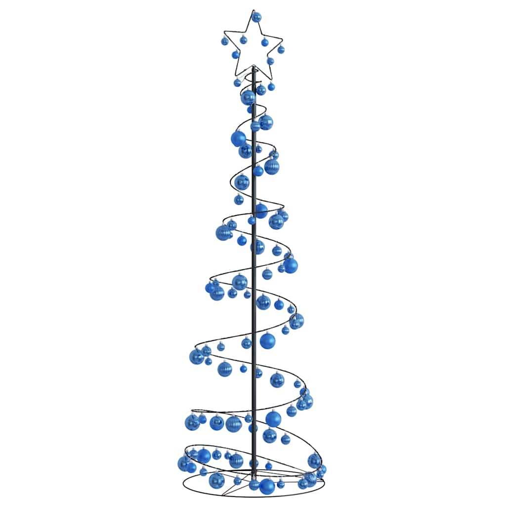 Kerstboom lichtkegel met kerstballen 120 LED's warmwitte 180 cm - AllerleiShop