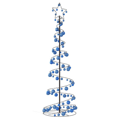 Kerstboom lichtkegel met kerstballen 120 LED's warmwitte 180 cm - AllerleiShop