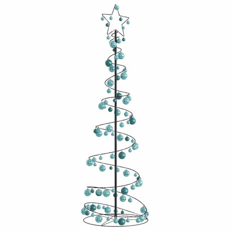 Kerstboom lichtkegel met kerstballen 120 LED's warmwitte 180 cm - AllerleiShop