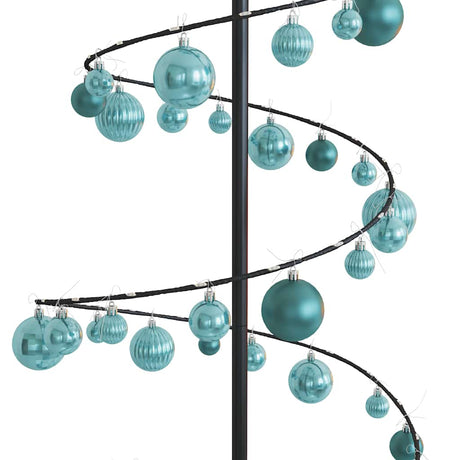 Kerstboom lichtkegel met kerstballen 120 LED's warmwitte 180 cm - AllerleiShop