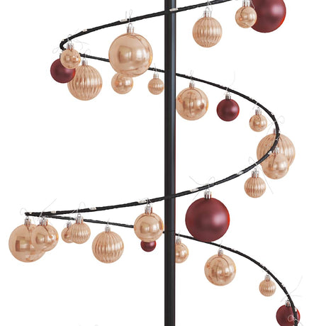 Kerstboom lichtkegel met kerstballen 120 LED's warmwitte 180 cm - AllerleiShop