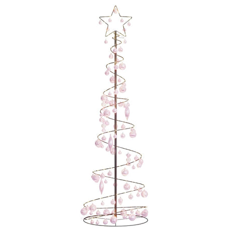 Kerstboom lichtkegel met kerstballen 120 LED's warmwitte 180 cm - AllerleiShop