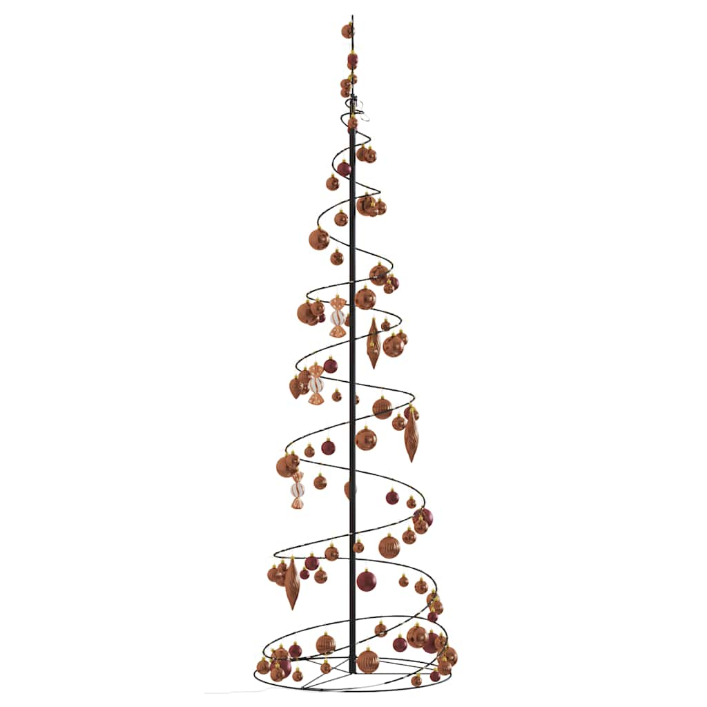 Kerstboom lichtkegel met kerstballen 120 LED's warmwitte 180 cm - AllerleiShop