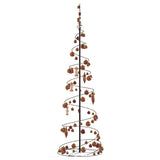 Kerstboom lichtkegel met kerstballen 120 LED's warmwitte 180 cm - AllerleiShop