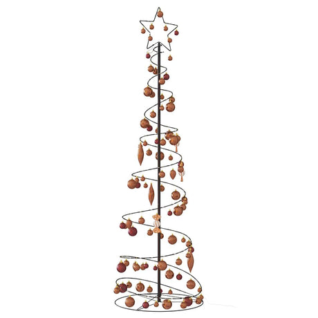 Kerstboom lichtkegel met kerstballen 120 LED's warmwitte 180 cm - AllerleiShop