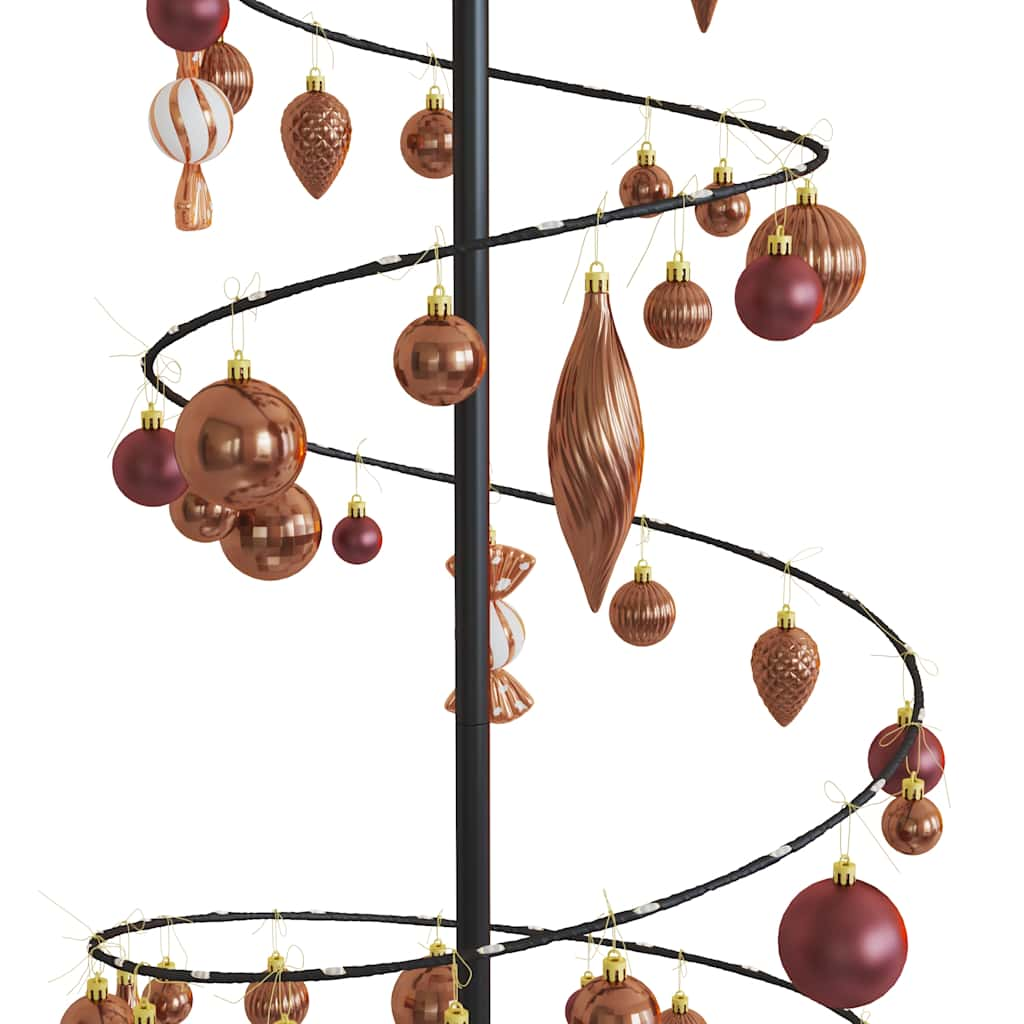 Kerstboom lichtkegel met kerstballen 120 LED's warmwitte 180 cm - AllerleiShop