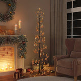 Kerstboom lichtkegel met kerstballen 120 LED's warmwitte 180 cm - AllerleiShop