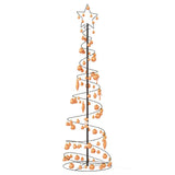 Kerstboom lichtkegel met kerstballen 120 LED's warmwitte 180 cm - AllerleiShop