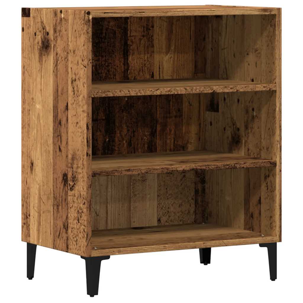 Dressoir 57x35x75 cm bewerkt hout oud houtkleurig - AllerleiShop