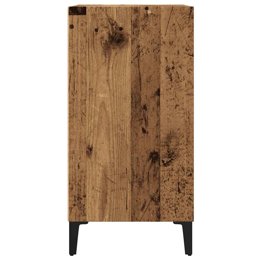 Dressoir 57x35x75 cm bewerkt hout oud houtkleurig - AllerleiShop