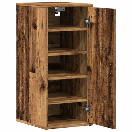 Schoenenkast 32x35x70 cm bewerkt hout oud houtkleurig - AllerleiShop