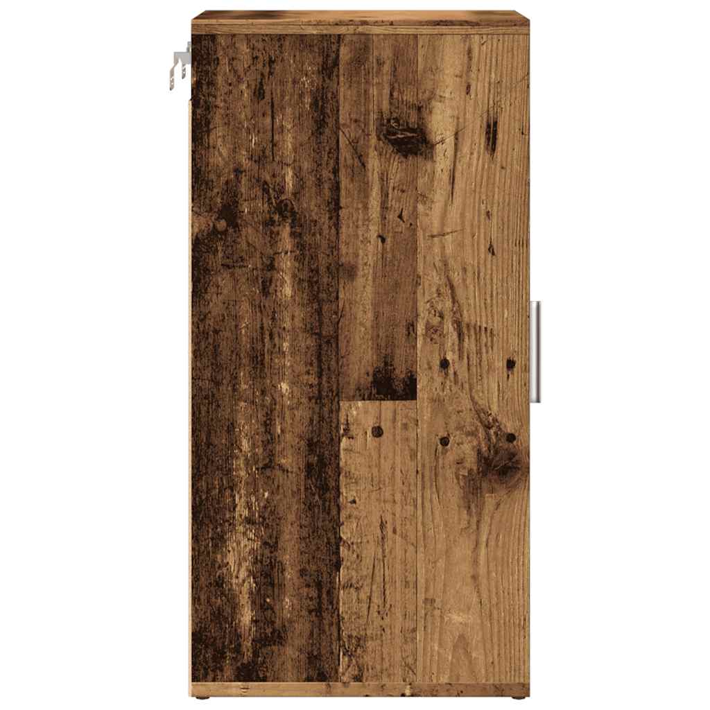 Schoenenkast 32x35x70 cm bewerkt hout oud houtkleurig - AllerleiShop