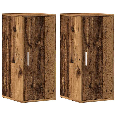 Schoenenkasten 2 st 32x35x70 cm bewerkt hout oud houtkleurig - AllerleiShop