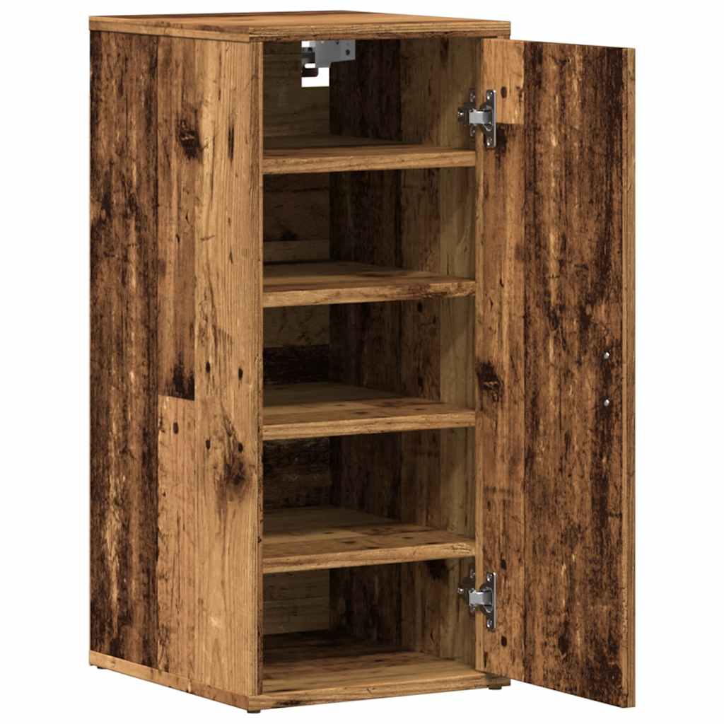 Schoenenkasten 2 st 32x35x70 cm bewerkt hout oud houtkleurig - AllerleiShop