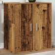 Schoenenkasten 2 st 32x35x70 cm bewerkt hout oud houtkleurig - AllerleiShop