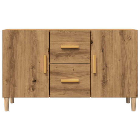 Dressoir 100x36x60 cm bewerkt hout artisanaal eikenkleurig - AllerleiShop