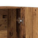 Hoge kast 70x31x115 cm bewerkt hout oud houtkleurig - AllerleiShop