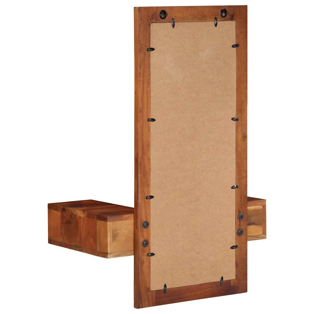 Wandspiegel met lades 60x33x90 cm massief acaciahout - AllerleiShop