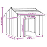 Hondenhok met dak 85x107x81 cm gegalvaniseerd staal - AllerleiShop