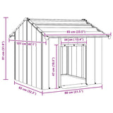 Hondenhok met dak 85x107x81 cm gegalvaniseerd staal - AllerleiShop