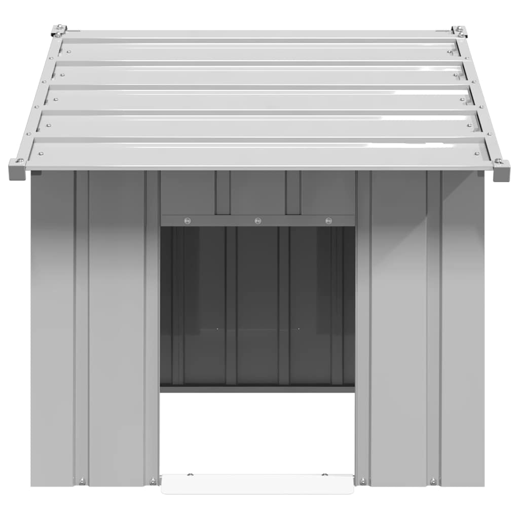 Hondenhok met dak 83x130x85 cm gegalvaniseerd staal - AllerleiShop