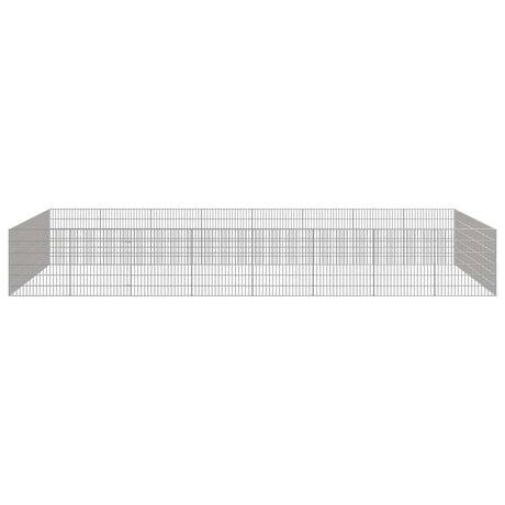 Dierenverblijf 24 panelen 54x60 cm gegalvaniseerd ijzer - AllerleiShop