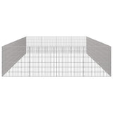 Dierenverblijf 24 panelen 54x60 cm gegalvaniseerd ijzer - AllerleiShop