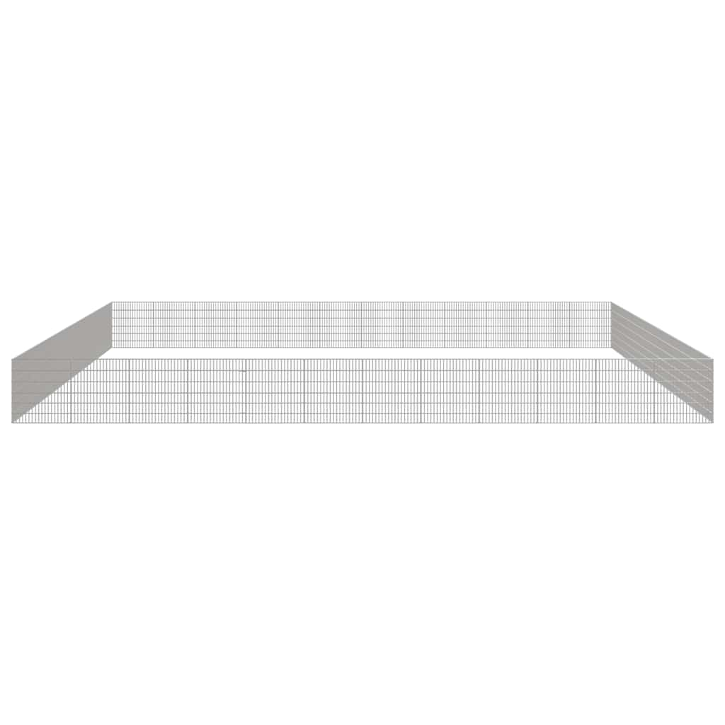 Dierenverblijf 48 panelen 54x60 cm gegalvaniseerd ijzer - AllerleiShop