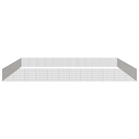 Dierenverblijf 48 panelen 54x60 cm gegalvaniseerd ijzer - AllerleiShop