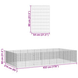 Dierenren van 24 panelen in gegalvaniseerd ijzer - 54x80 cm