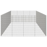 Dierenverblijf 24 panelen 54x100 cm gegalvaniseerd ijzer - AllerleiShop