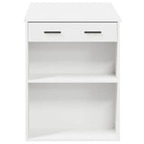 Bureau met lade en plank 102x62x77,5 cm bewerkt hout wit - AllerleiShop