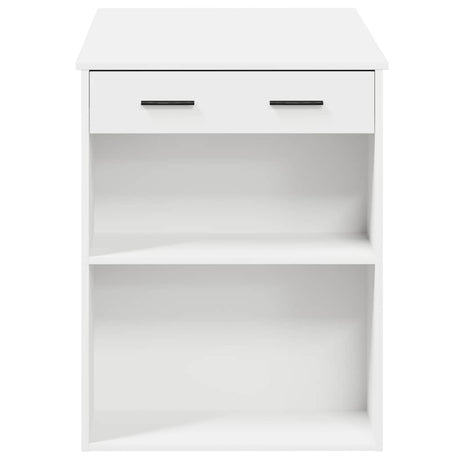 Bureau met lade en plank 102x62x77,5 cm bewerkt hout wit - AllerleiShop