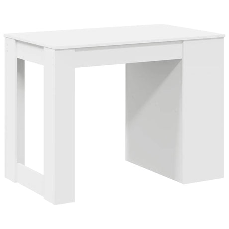 Bureau met lade en plank 102x62x77,5 cm bewerkt hout wit - AllerleiShop