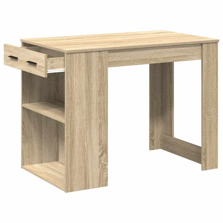 Bureau met lade&plank 102x62x77,5 cm bewerkt hout sonoma eiken - AllerleiShop