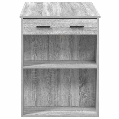 Bureau met lade&plank 102x62x77,5 cm bewerkt hout grijs sonoma - AllerleiShop