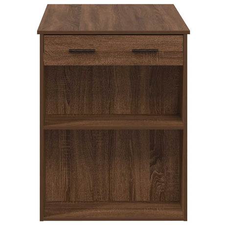 Bureau met lade en plank 102x62x77,5cm bewerkt hout bruin eiken - AllerleiShop