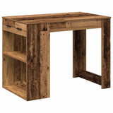 Bureau met lade en plank 102x62x77,5 cm bewerkt hout oud hout - AllerleiShop