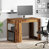 Bureau met lade en plank 102x62x77,5 cm bewerkt hout oud hout - AllerleiShop