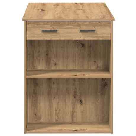 Bureau met lade en plank 102x62x77,5 cm hout artisanaal eiken - AllerleiShop