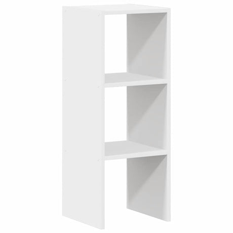 Boekenkast stapelbaar 30x30x80 cm bewerkt hout wit - AllerleiShop