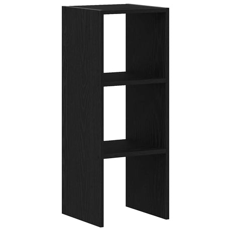 Boekenkast stapelbaar 30x30x80 cm bewerkt hout zwart eikenkleur - AllerleiShop