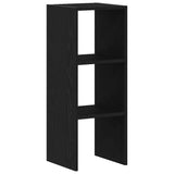 Boekenkast stapelbaar 30x30x80 cm bewerkt hout zwart eikenkleur - AllerleiShop